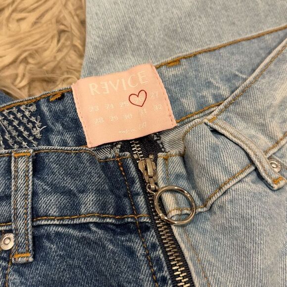 Revice Yin Yang Tokyo Wash Crops Full Zip 2 Toned Jeans Size 26 - Picture 4 of 9